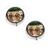 Golden Retriever Dogs Puppies Pets Printed Mini Round Pill Box Pill Box 3 Compartment Medicine Pill Case Pill Organizer Travel Pillbox Portable Pill Box for Pocket Home Office Use