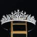 Aoligrace 5A Cubic Zirconia Wedding Tiara for Women - Small Bride Floral Headpiece in Silver - Buy Online on GoSupps.com