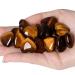 XIANNVXI 10 Pcs Tiger Eye Crystals Heart Natural Tigers Eye Crystals Gemstones Set Polished Love Palm Pocket Stones Reiki Crystal Beginners Gifts Yellow - Tiger Eye