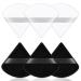 Auauy 6 PCs triangle makeup powder quaste face sponge powder puff washable reusable makeup sponge wet dry make -up tool for loose powder or foundation rouge (3 black +3 white) 3 black +3 white