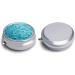 Blue Waves Mermaid Scale Round Pill Box - 3 Compartment Decorative Metal Organizer for Travel - Buy Online on GoSupps.com
