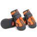Mokcci truelove paw protection dog boots waterproof dog shoes with reflective straps for small medium -sized and large dogs 1#(4 Pack) Orange