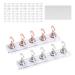 2 sets of acrylic nail art display stand magnetic nail art stand nail practice tools with 54 pieces of white adhesive 120 pieces of transparent nail art