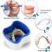 2 dentures case denture box 4 piece denture brush set denture container denture care set prosthesis tooth dental false teeth storage box denture case with denture cleaning brush - Buy Online on GoSupps.com