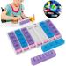28 Compartment Weekly Pillbox - 7 Day Medicine Organizer with Push Button - Ideal for Vitamins Fish Oil & Supplements - International Shipping Available - Buy Online on GoSupps.com