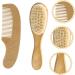 SECFOU Baby Hair Brush Set - Soft Wood Bristles for Newborns and Toddlers - Buy Online on GoSupps.com