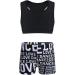 KKmeter Girls 2pcs Dance Outfit Racer Back Crop Top + Shorts Set - Black 10-12 | Sport Gymnastic Dance Swimwear - Buy Online on GoSupps.com