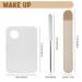 Stainless Steel Makeup Spatula and Palette Set - Acrylic Foundation Palette with Tiny Tool for Nail Art, Eye Shadow, Eyelash, and Face Makeup - Buy Online on GoSupps.com