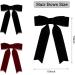 2Pcs Velvet Hair Bows Clips Red Black Ribbon Clips Cute Big Bowknot Hair Clips Barrettes Accessories for Women Girls for Party Birthday Holiday Graduation - Buy Online on GoSupps.com