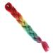 minkissy Dreadlocks Wig Colored Wigs Rainbow Hair Tinsel Rainbow Hair Extensions Rainbow Braiding Hair Pre Stretched Hair Braiding Hair for Braiding High Temperature Wire Hair Piece Flash