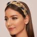 Roncidy Gold Sequins Wide Headband - Fashionable Elastic Hair Hoop for Women & Girls - Buy Online on GoSupps.com