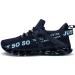 WONESION Men's Breathable Blade Fashion Sneakers | Size 11.5 | Dark Blue - Buy Online on GoSupps.com