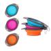 Nobleza - 3 pieces of foldable dog bowl silicone pet foldable travel bowl portable leak -proof bowl dog bowl with mountaineering carabiners for cats dogs and pets for water and feed