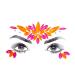 Face Gems sticker neon Face Jewels Stick on fluorescent rhinestone stick on body jewels cat face jewels halloween makeup carnival outfit for women(triangle)