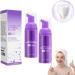 GFOUK Oral Crystal Cleansing Mousse Tooth Mousse toothpaste foam mousse tooth lighting mousse for stain removal purple toothpaste for tooth lighting prevention and healing of caries (2 pieces)