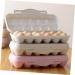Holibanna 2pcs Anti-Collision Damage Chicken Refrigerator Egg Holder Tray Fridge Egg Container Devil re-usable Pink 30X11X6.5CM - Buy Online on GoSupps.com