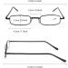 Rucudim 3 Pairs Metal Reading Glasses - Men's Women's Anti-Blue Light Mini Narrow Design Spring Hinge 1.50 Reading Aid with Case (Black Yellow Red) - Buy Online on GoSupps.com