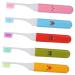 Ultechnovo 5st foldable toothbrush foldable toothbrush for on the way camping toothbrush foldable mouth cleaning brush portable toothbrush daily toothbrush plastic accessories travel household