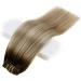 Clip in Hair Extensions 7 Pieces Human Hair Clip in Hair Extensions Ombre Brown Blonde Clip in Extensions Dark Brown Balayage Golden Blonde Ombre Platinum Blonde Seamless Clip Clip in Extensions (Siz 14 inches 100g/Set - Buy Online on GoSupps.com