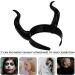 minkissy Black Horns Headband Hair Hoop Black Devil Horns Headband Cosplay Horn Hair Band Christmas Hair Hoop Ox Horn Hair Accessories for Halloween Party - Buy Online on GoSupps.com