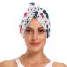 Blue Red Dog Footprints Stars Hair Towel 2 Pack Super Absorbent Hair Drying Towel Quick Dry Hair Turbans Head Towel with Button Twisty Wrap for Women Girls