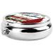 Farmhouse Christmas Round Pill Box | 3 Compartment Mini Travel Organizer for Vitamins & Medications - Buy Online on GoSupps.com