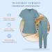 Niaahinn Women's Scrub Set - Classic V-Neck Top & Yoga Jogger Pants - Light Blue, Medium - Buy Online on GoSupps.com