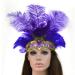 FRCOLOR Feather Headband Vintage Fascinator Carnival Headpiece Party Masquerade Pageant Show Headdress (Purple) - Buy Online on GoSupps.com
