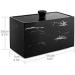 Samine Resin Cotton Swab Holder Lid - Stylish Black Makeup Organizer for Pads & Balls - Buy Online on GoSupps.com