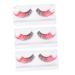 3Pairs halloween false eyelashes Eye Lashes Extension for Halloween Artificial Eyelashes fake lash false eyelashes magnetic Makeup Eyelash Miss multicolor decorate imported fiber