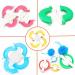 Pom Pom Maker Set - 8 Sizes Pompom Tool for DIY Wool Yarn Crafts | Includes 20 Plastic Needles & 2 Scissors | Fun for Kids and Adults - Buy Online on GoSupps.com