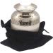Akanksha Arts Small 6 x 4 inch Brass Cremation Urn Memorial Container - 650 ml White. Rare Handicraft with bag - Buy Online on GoSupps.com