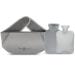 Heat bottle 1.2l with reference heat bottle belt 3 in 1 for children adults older women rubber for pain relief for the neck of the shoulder back waist (gray)