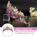 Lurrose Vintage Baroque Queen Crown | Purple Violet Crystal Tiara | Rhinestone Wedding & Gothic Headpiece for Women & Girls - Buy Online on GoSupps.com