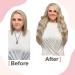 Easyouth Real Hair Extensions | 22-Inch Pre-Bonded U-Tips | Blonde Ash Mix #18P613 | 50g 50 Pieces - Buy Online on GoSupps.com