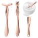 Sibba 3 PCS Makeup Spatula Cosmetic Mini Spoon Skincare Make Up Tool Beauty Facial Lotion Face Cream Mask Applicator Lip Holder Esthetician Metal Skin Bowls Scooping Creams Mixing Eyebrow Skin Care