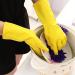 BUSOTH Dish Washing Gloves Waterproof Dish Washing Rubber Gloves Kitchen Gloves Long Sleeve Cleaning Tools Dishwashing Gloves Yellow L - Buy Online on GoSupps.com