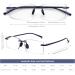 DOOViC Blue Light Filter Reading Glasses - Half Frame & Rimless 1.25x Magnification for Eye Protection - Buy Online on GoSupps.com