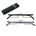 Half Frame - Blue Light Blocking Reading Glasses With TR90 Frame For Women And Men Color Mixing Magnification Strength:2.5x