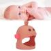 Sweet Chick Silicone Hand Pacifier - Baby Bite Ring & Soothing Pacifier with 2 Stalks (Dried Plum Color) - International Shipping - Buy Online on GoSupps.com
