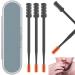 2-in-1 Nasal Hair Cutter 2024 New Double Sided Staggered Blade Nose Hair Knife Nostril Hair Remover Tool with Soft Spoon Head Portable Manual 360 Rotating Nose Hair Trimmer (Gray 3) Gray 3