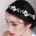Beryuan Blue Crystal Wedding Hair Vine - Floral Leaf Design for Bride, Bridesmaid, Women & Girls - Pearls & Crystals Hair Accessory - Buy Online on GoSupps.com