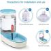 PHABULS Automatic Cat Feeder & Dog Water Dispenser 3.8L - Double Bowl Design - Small & Big Pets - Blue - Buy Online on GoSupps.com