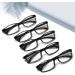 Buy Kerecsen 5 Pack Reading Glasses for Men & Women | High-Quality Spring Hinges | Comfortable Rectangular Design | Super Reading Aid (5 Black 6.00) - Buy Online on GoSupps.com