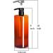 Youngever 4-Set 1L Pump Dispenser for Shampoo & Lotions - Reusable Amber Plastic Bottles for Kitchen & Bathroom - Buy Online on GoSupps.com