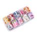 Junterone 10 Rolls Nail Decals Nail Extension Gel Art Decorations for Women Nail Extension Gel DIY Design Nail Art Decorations Easy to Use