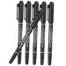 Angoily 6pcs Eyebrow Marker Pen Eyebrow Embroidery Pencil Perforation 13.9x1.8cm Black
