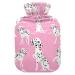 Hot water bottles with cover Dalmatian dog hot water bag for pain relief period cramps hot pack 2 liters