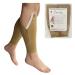 Shin Premium 20-30 mmHg Firm Compression Leg Calf Sleeve With Zipper Beige 2X-Large