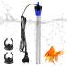 Abiemuce 300W aquarium heating 304 stainless steel aquarium heater temperature adjustable heating rod aquarium aquarium heating element aquarium heating with suction cups fishing tanks and aquarium (18-34 220V)